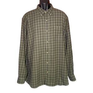 Hobbs Creek Green Black Button Up Flannel Shirt‎ Long Sleeve Men's Size 2XL